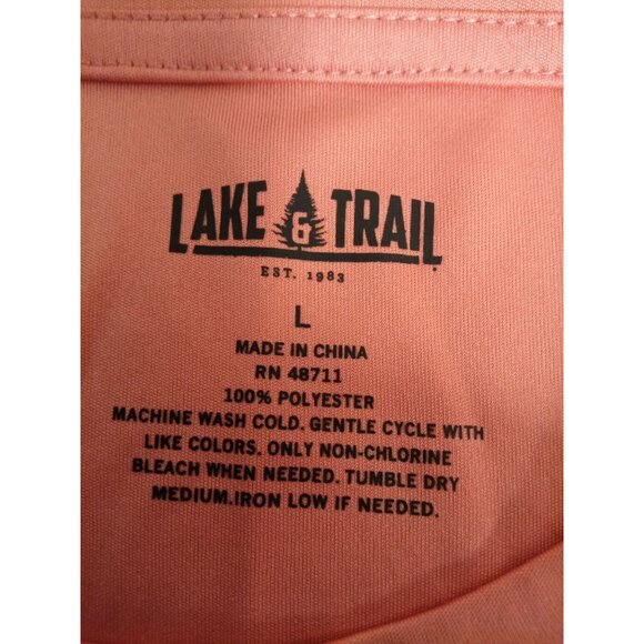 Lake and Trail Men's Long Sleeve Orange Active Wear Shirt Size Large - Picture 5 of 5